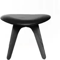 Tom Dixon Slab Pouf Black Black Leather