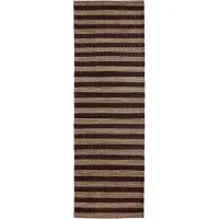House Doctor Tapis Block 300x90cm marron/naturel