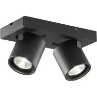 LIGHT-POINT Plafonnier , Focus 2, dimmable, Noir, Salon / séjour, Aluminium, Design