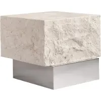101 Copenhagen Table Basse Temple Chrome | Limestone | Low