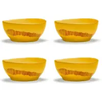 Serax Feast Bol S - Lot de 4 Yellow|Red Stripes