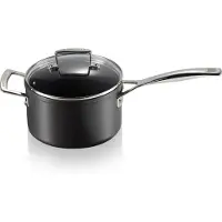 Le Creuset Poêle en Acier Le Creuset avec Revêtement Anti-Adhésif + Couvercle Noir 16 cm