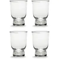 Serax Feast by Ottolenghi glas 250 ml Stripes Sandblasted 4 (B0821300-4), Verres, Transparent
