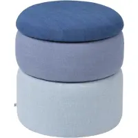 Broste Copenhagen Pouf de bassin bleu - Ø38XH42CM