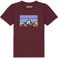 Watabout.kids T-Shirt 'Landscape' turquoise / caramel / lavande / merlot
