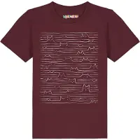 Watabout.kids T-Shirt 'Doodle Cats' bordeaux / blanc