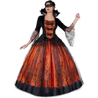 MOM Halloween Queen Costume Orange S Enfants