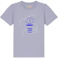 Watabout.kids T-Shirt 'Good vibes only' bleu / bleu-gris / blanc