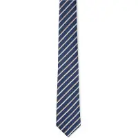JOOP! Cravate bleu marine / brocart / gris clair / blanc
