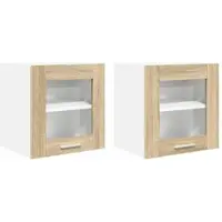 vidaXL Armoire suspendue Riga 2 pcs Chêne Sonoma 40 x 31 x 40 cm