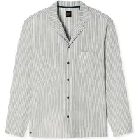 Schiesser Pyjama long gris chiné / blanc cassé