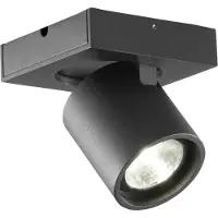 LIGHT-POINT Plafonnier , Focus 1, dimmable, Noir, Couloir, Aluminium, Design
