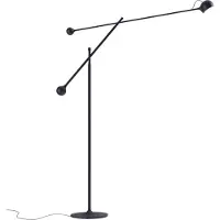 Artemide Lampadaire , Ixa, dimmable, Noir, Salon / séjour, Métal, Design