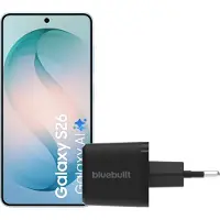 Samsung Galaxy S26 256 Go Bleu Clair 5G + BlueBuilt Chargeur 65 Watts Noir