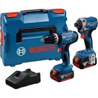 Bosch Pack 2 outils 18V GSB 18V-25 + GDR 18V-215 (2 x 4,0 Ah) - Professional - 0615A5008D