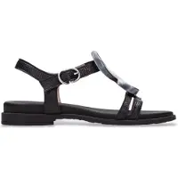 Hispanitas pour femme. HV264765 Sandales Bali noires (36), Cuir, Plat, 1 à 3 cm, Boucle, Casuel