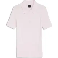 BOSS Polo en tricot côtelé en tissu respirant