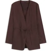 BOSS Veste Regular sans col avec taille avec cordon de serrage