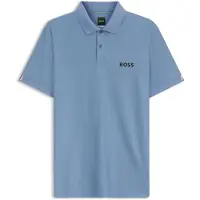 BOSS Active Polo Slim Fit en jersey rayé avec étirement quadridirectionnel