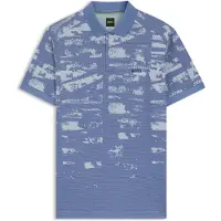BOSS pour homme. 50558583 Polo Active slim fit bleu (S), Casuel, Polyester, Manche courte