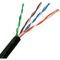 Aisens - Câble réseau étanche outdoor rj45 cat.5e utp rigide awg24, noir, 305m