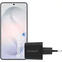 Samsung Galaxy S26 Plus 512 Go Blanc 5G + BlueBuilt Chargeur 45 Watts Noir