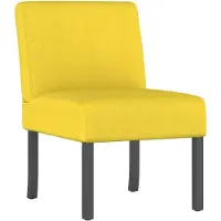 vidaXL Fauteuil sans accoudoirs jaune clair tissu