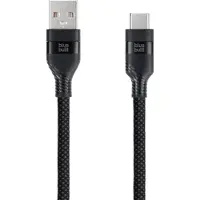 BlueBuilt Câble USB-A vers USB-C 1,5 m Nylon Noir