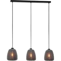 Eglo BARLASTON Lampe à suspendre Lampe à suspendre - L88 x l18 x H110 cm - noir - 3X40W excl - IP20