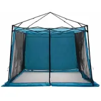 vidaXL Tente intérieure avec toit et espace de rangement, bleue, 303 x 303 x 196 cm, taffetas