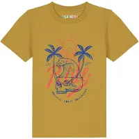 Watabout.kids T-Shirt 'Ride the waves' bleu / ocre / rouge