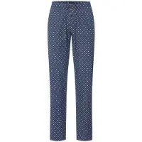 Hanro Pantalon de pyjama ' Night & Day ' bleu foncé / blanc