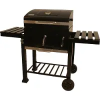 Patton Barbecue au charbon de bois C2 - Charcoal Chef - Grille en fonte 55x42 cm - Acier émaillé