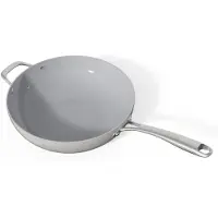 Safecourt Kitchen Poêle wok en céramique - Ø 28 cm Poêle wok - Induction, électrique, céramique et gaz - Sans PFAS ni PTFE
