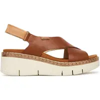 Pikolinos pour femme. W0K-0606C1 Sandales compensées en cuir Gomera marron (37), 3 à 5 cm, Velcro, Casuel