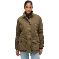 Superdry pour femme. W5011936A Veste marron à taille basse (XL), Casuel, Coton