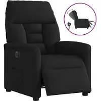 vidaXL Fauteuil relax électrique noir tissu