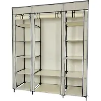 Lendo Online Armoire Pliable 145x44x170 cm Acier Crème