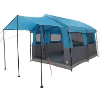 vidaXL Tente familiale pour 4 personnes, bleue et grise
