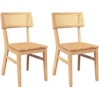 vidaXL Chaises à manger 2 pcs bois massif caoutchouc