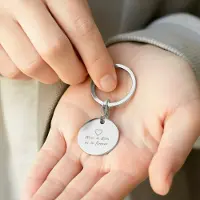 Yoursurprise Porte clé gravé rond - Argent