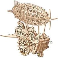Simulus Maquette 3d Mobile En Bois "Dirigeable Steampunk" 25 X 30 Cm - 349 Pièces-Simulus