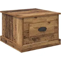vidaXL Table basse en vieux bois 50 x 50 x 35 cm Bois composite