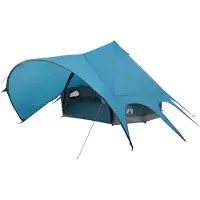 vidaXL Tente tipi pour 5 personnes, bleue et grise