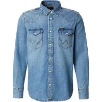 Wrangler Western Long Sleeve Shirt Bleu L Homme