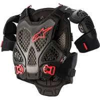 Alpinestars Protection De Poitrine A-6 Black Anthracite Red, Taille: M/L