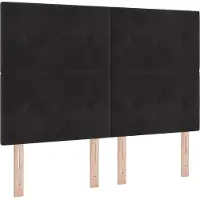 vidaXL Tête de lit Noir 144 cm Velours