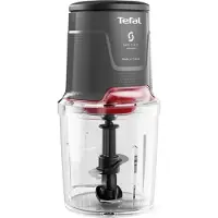 Tefal MQ740HF0, Processeur d'aliments, Noir, Transparent