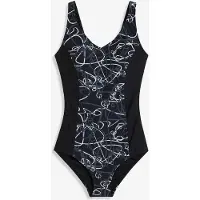 Bonprix Maillot 1 pièce sculptant, maintien léger, col V