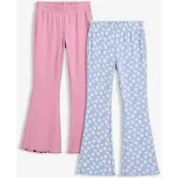 Bonprix Lot de 2 leggings évasés et côtelés